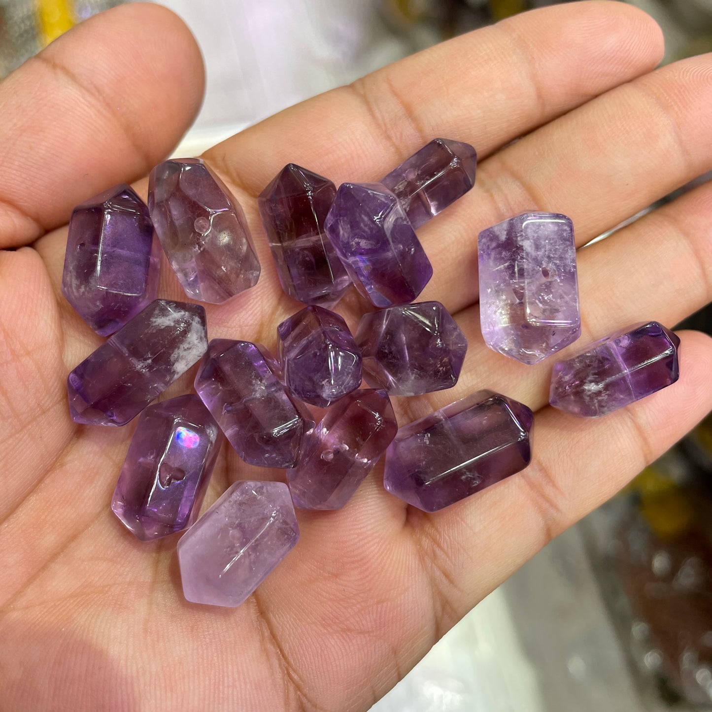 Crystal double point for bracelet DIY