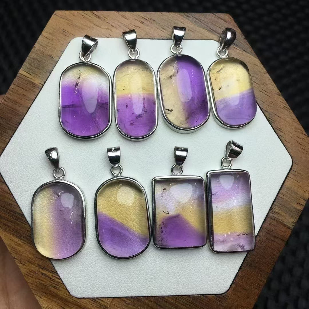 Ametrine pendant with silver