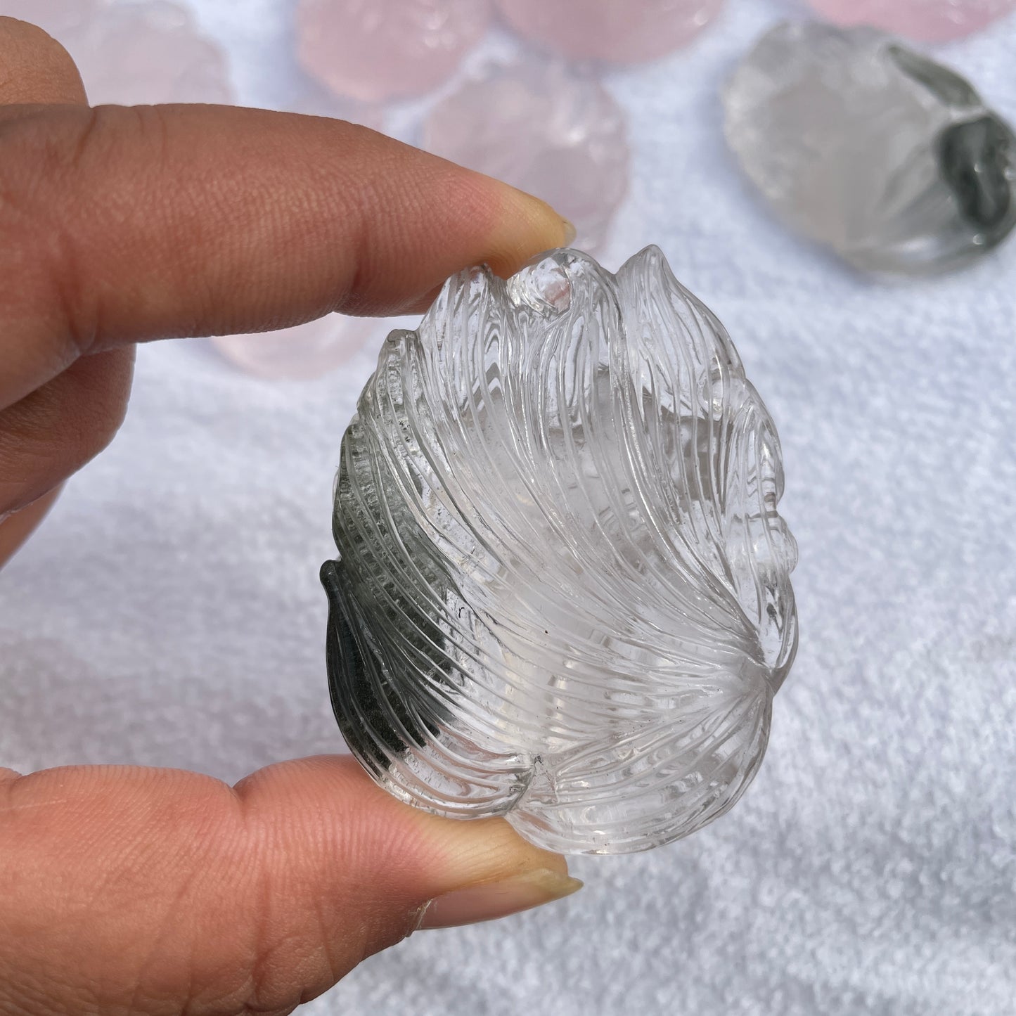 Garden quartz nine tail fox pendant