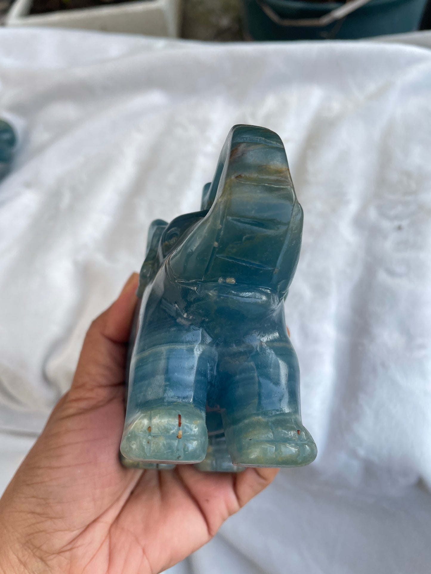 Blue onyx elephant