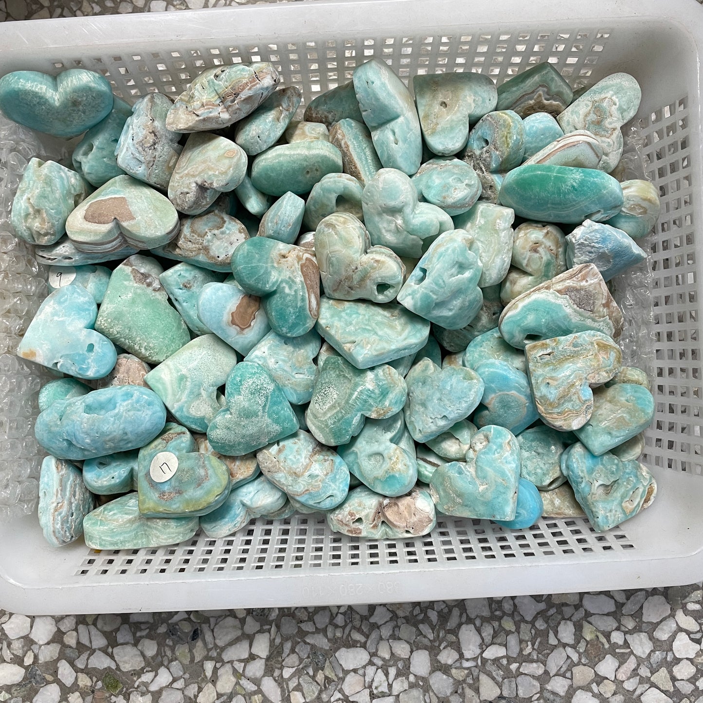 Blue aragonite heart wholesale price