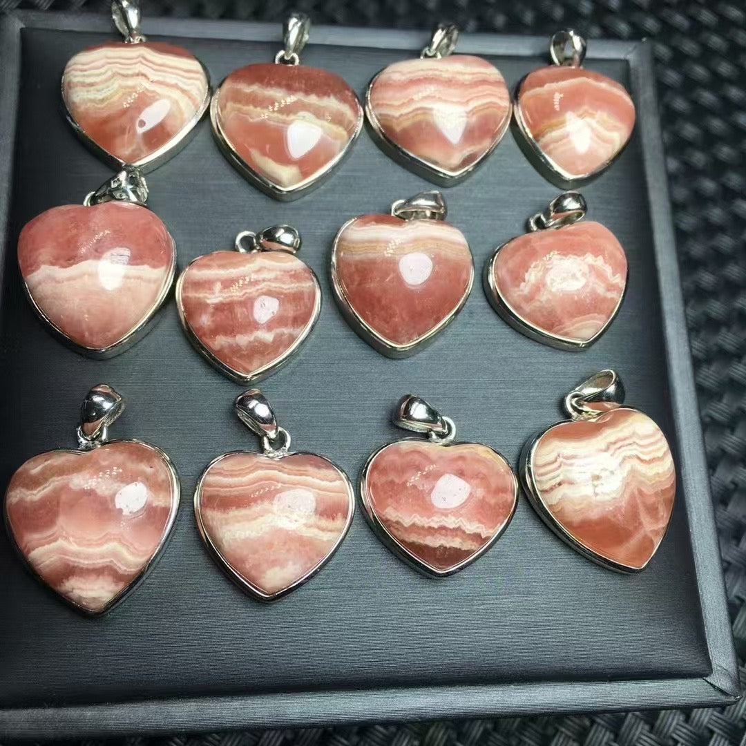 Rhodochrosite heart