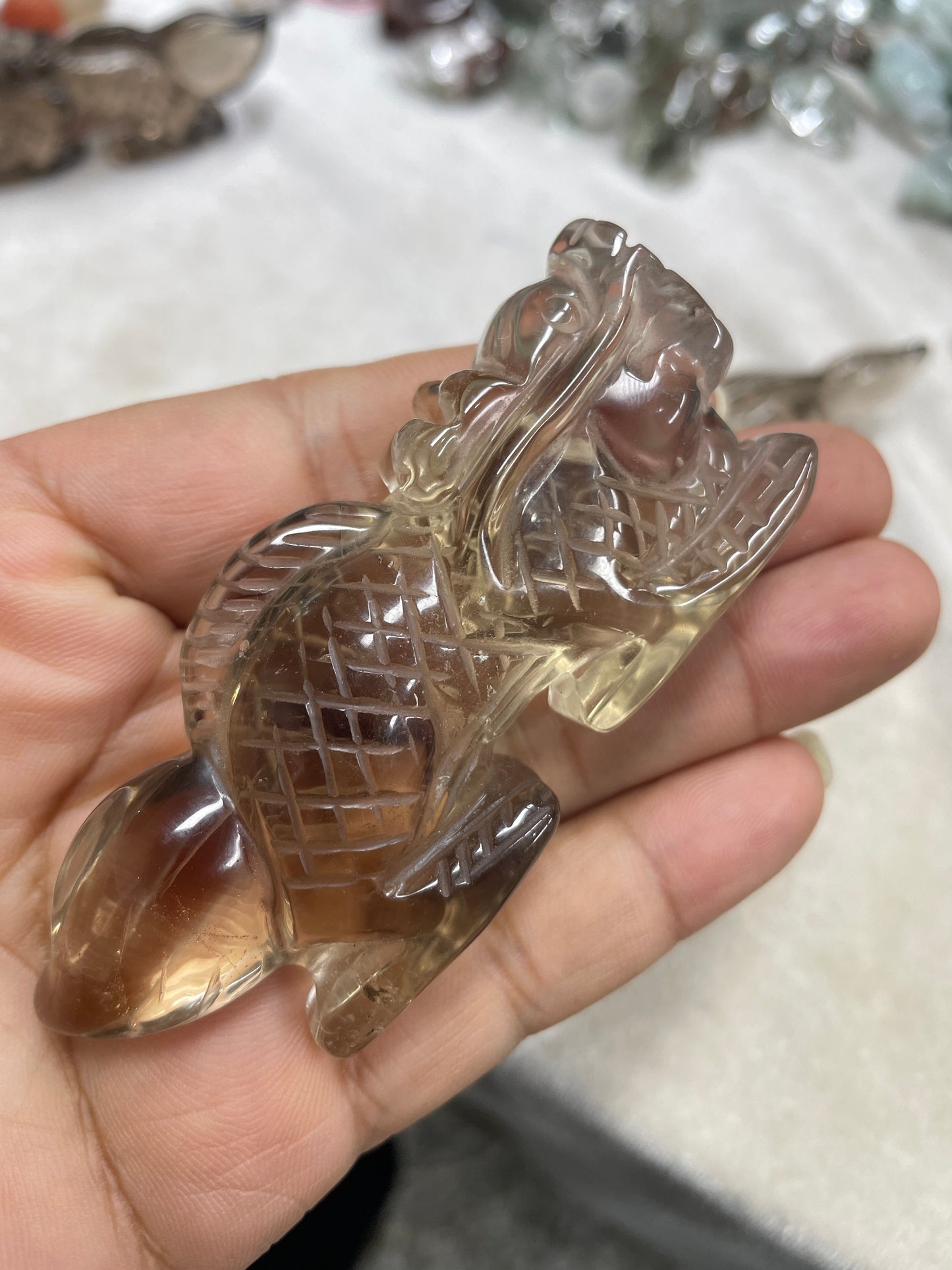 Smoky dragon carvings