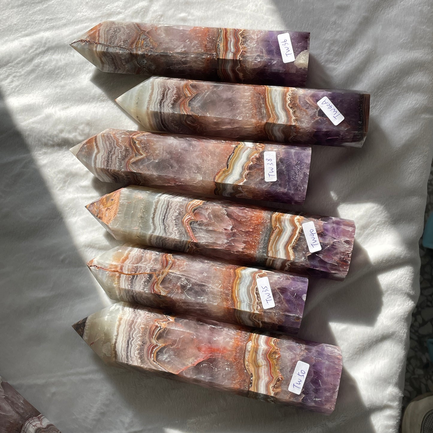 Amethyst agate tower