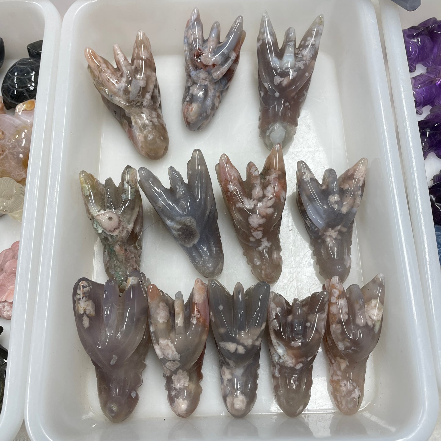 Flower agate dragon head