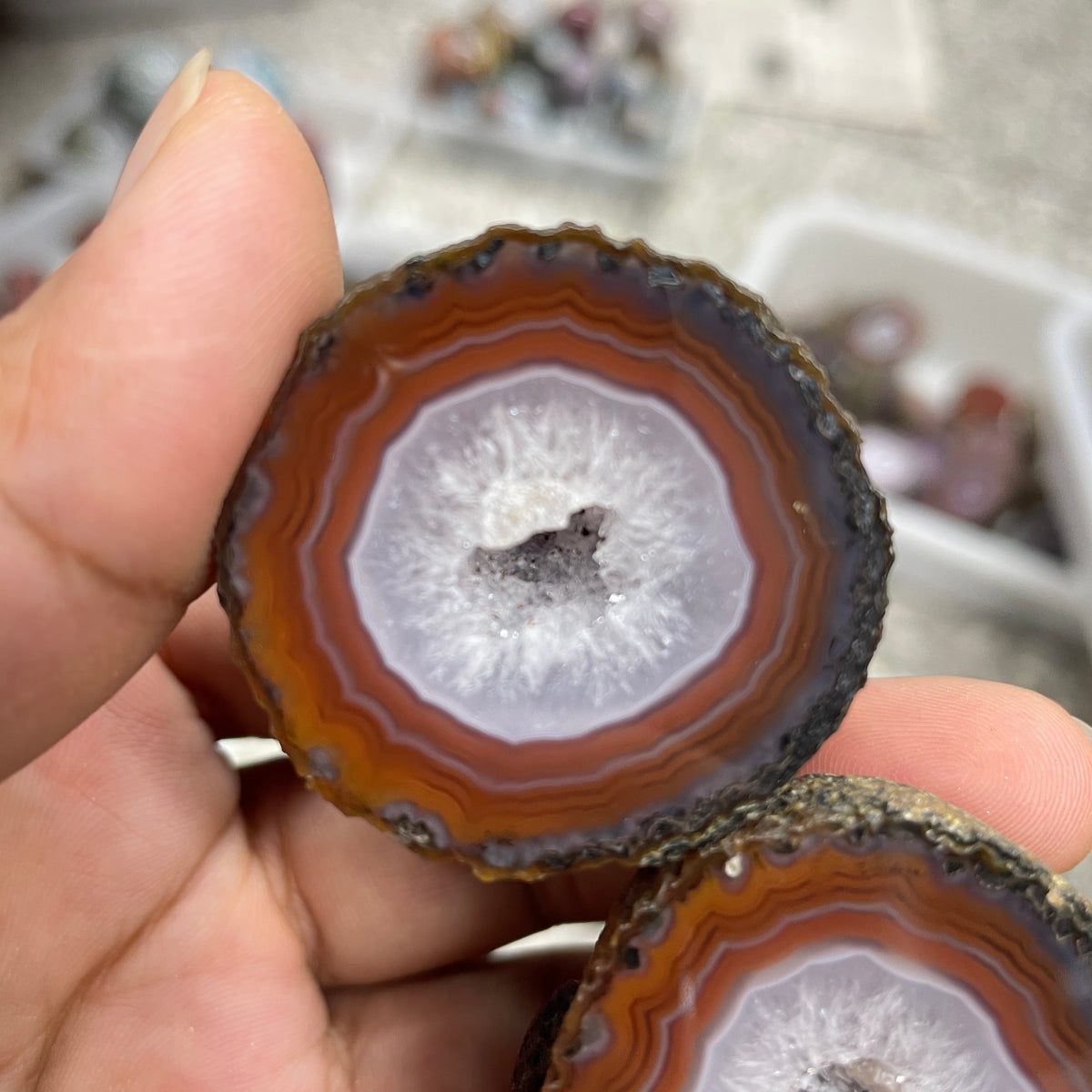 Zhanguo agate stone agate pair