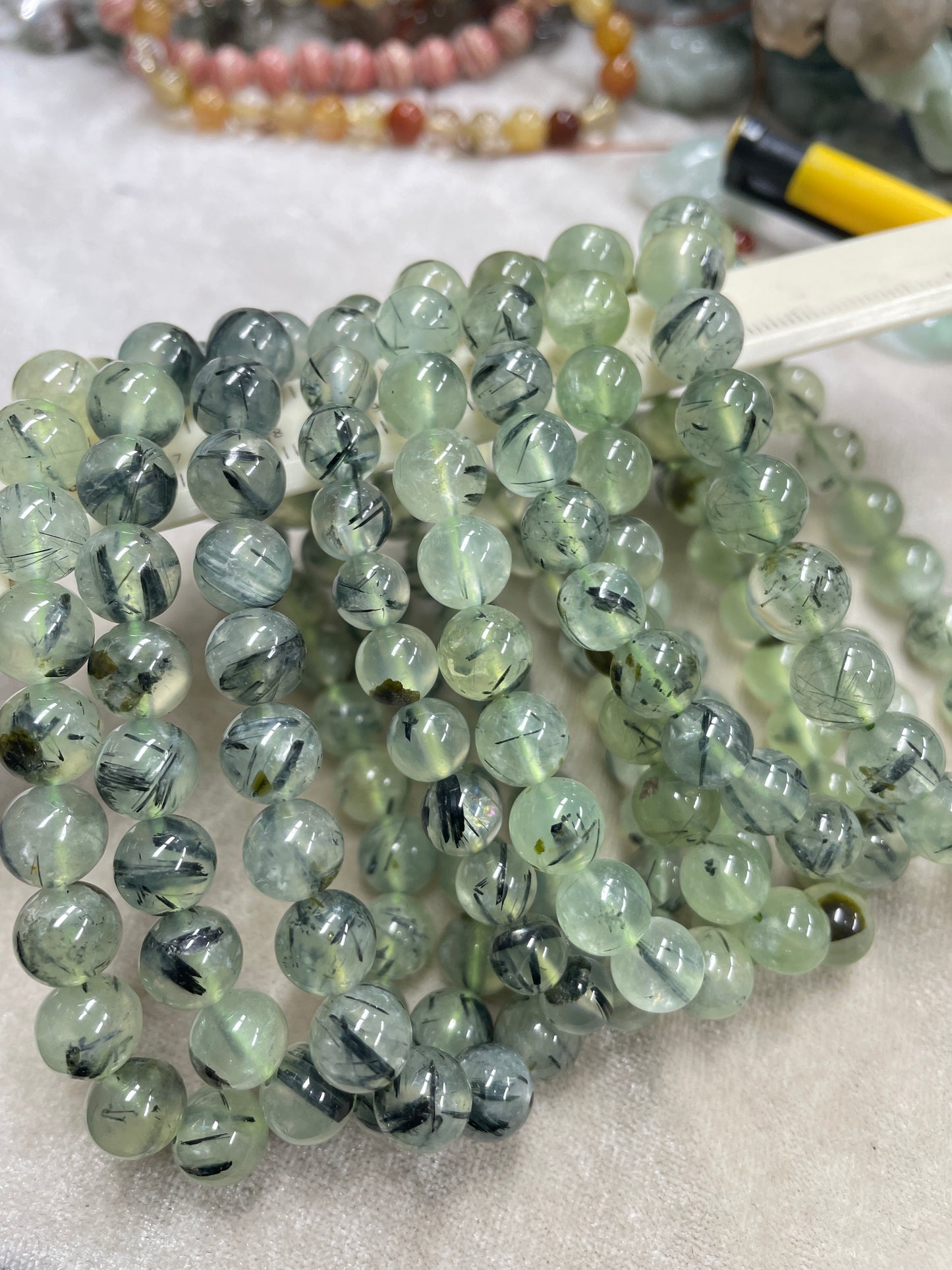 Crystal bracelets prehnite bracelets