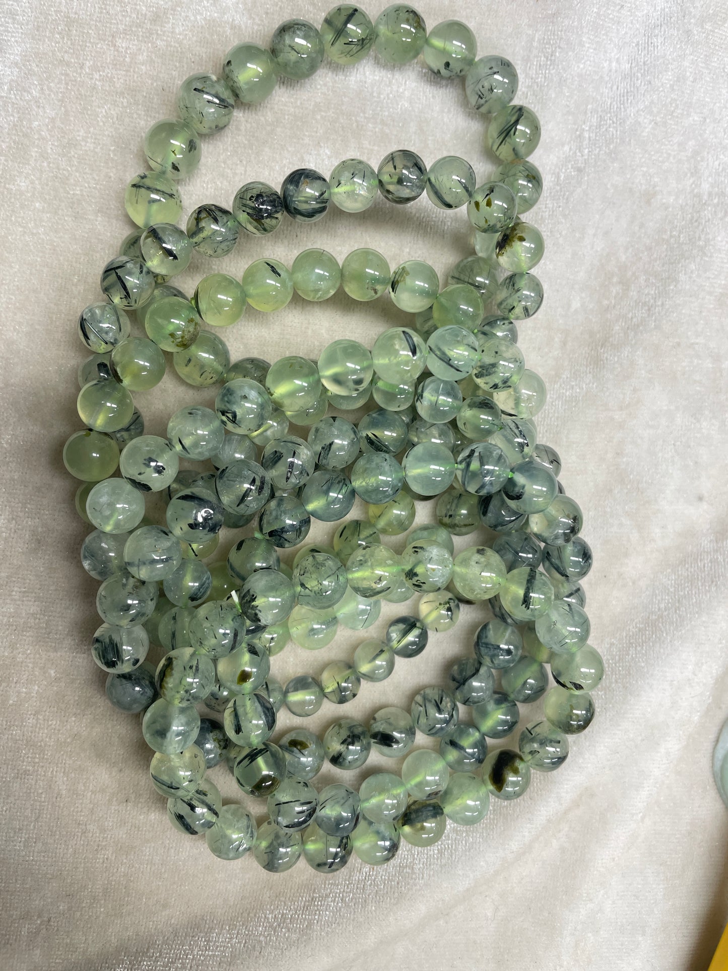 Crystal bracelets prehnite bracelets