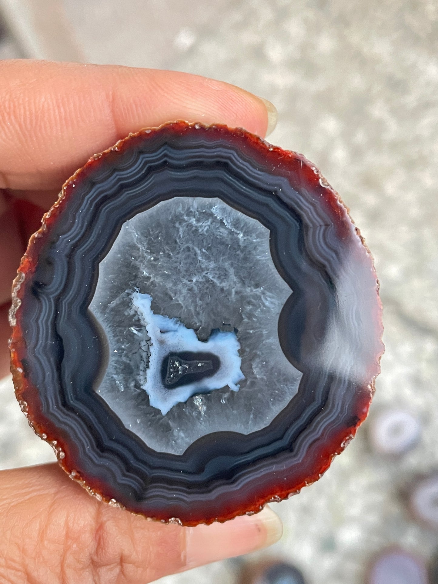 Pink zhanguo agate pairs