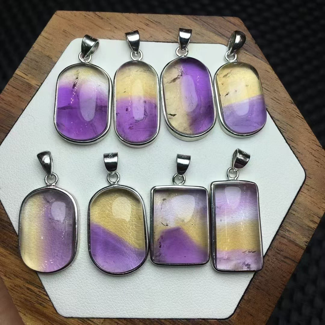 Ametrine pendant with silver