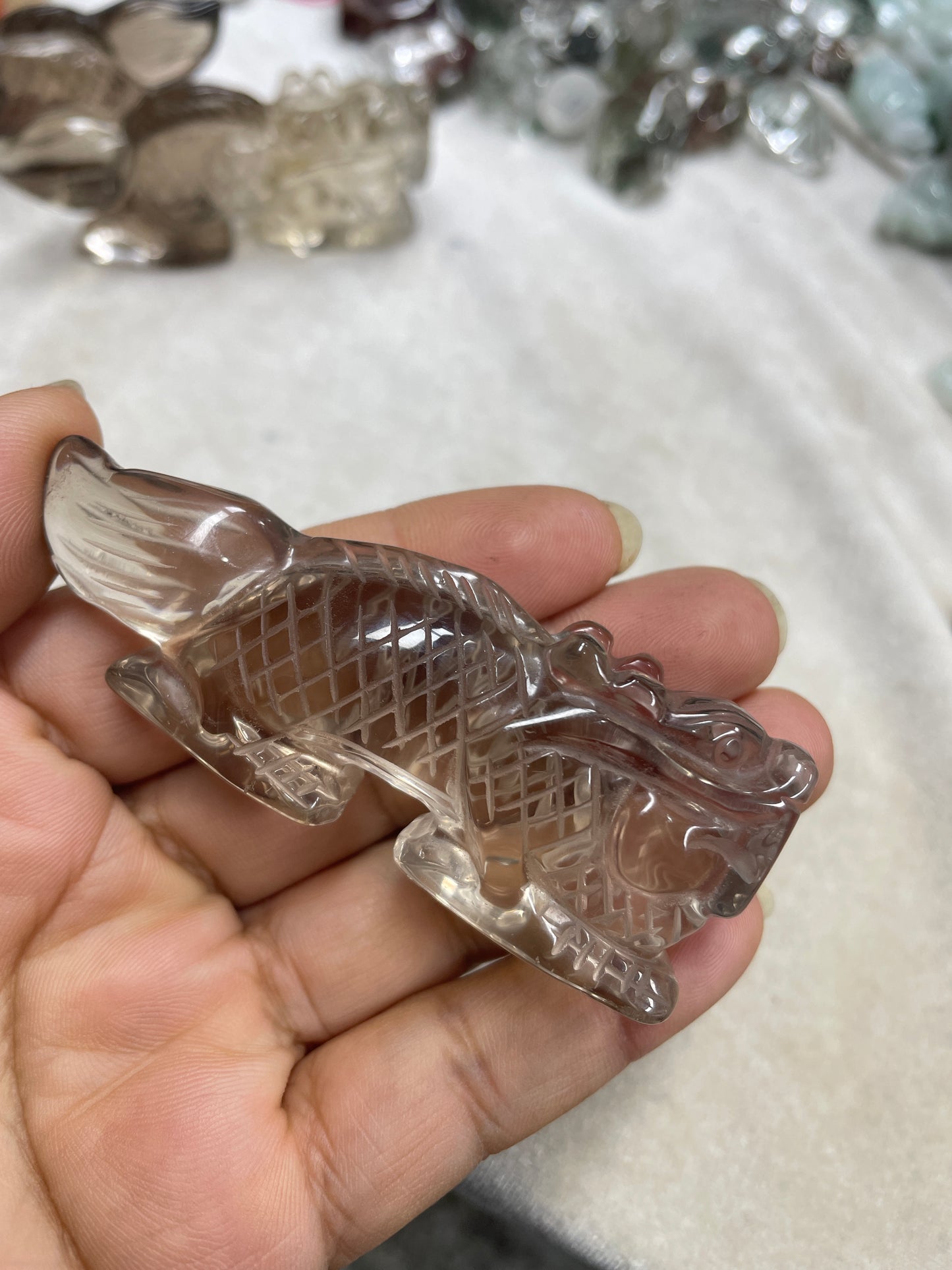 Smoky dragon carvings