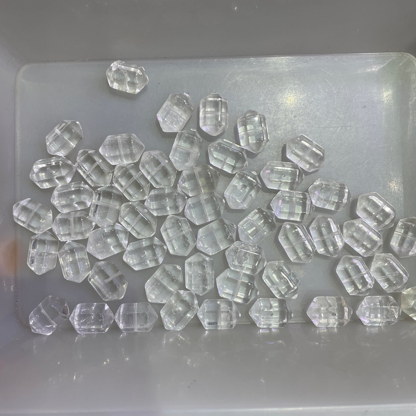 Crystal double point for bracelet DIY