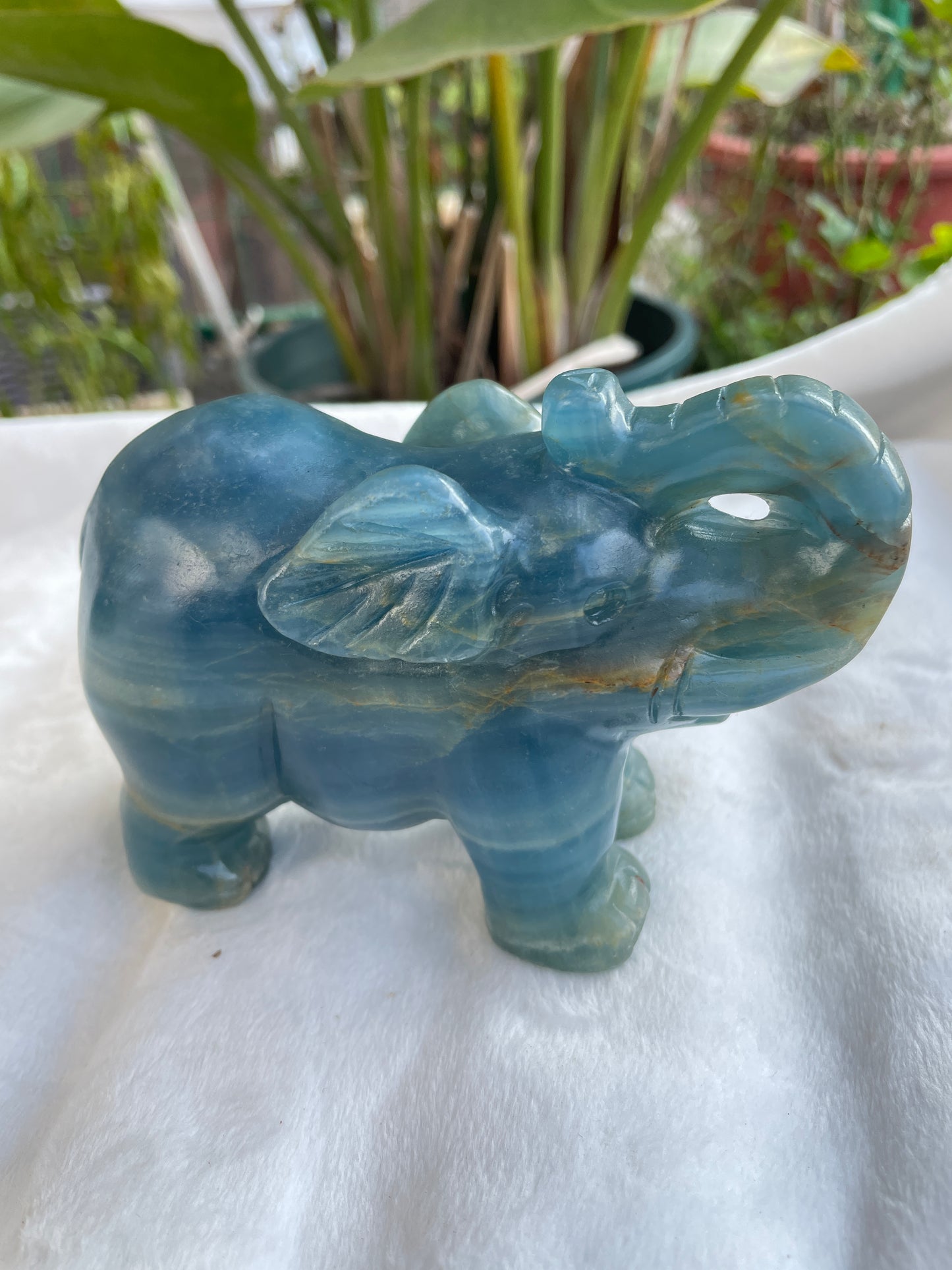 Blue onyx elephant