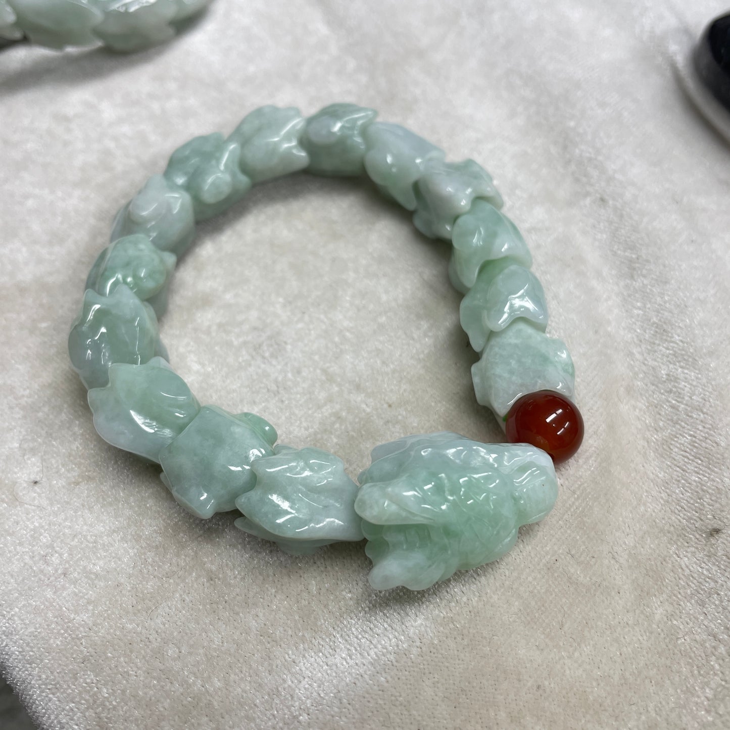 Jadeite bracelet with dragon head