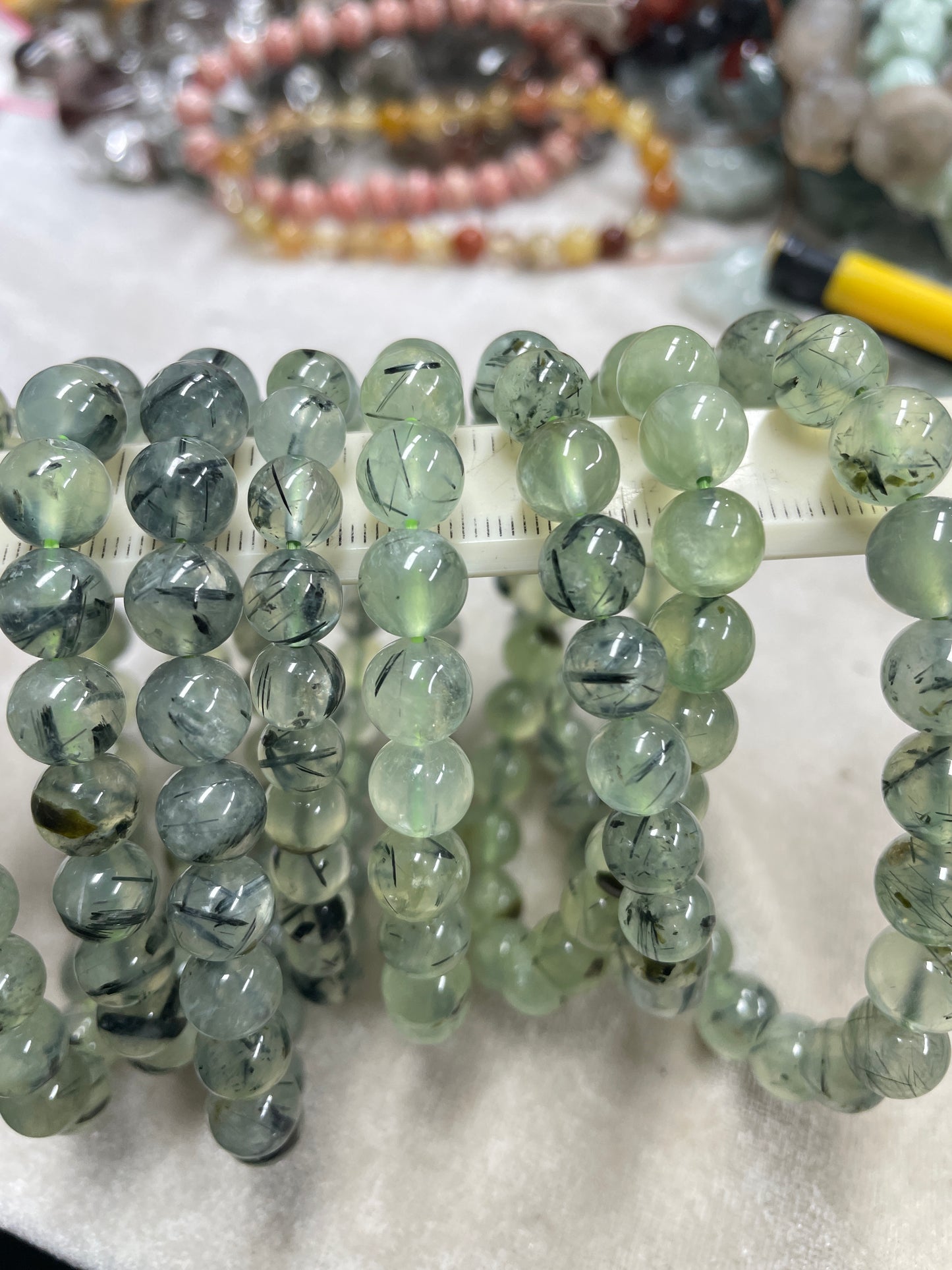 Crystal bracelets prehnite bracelets