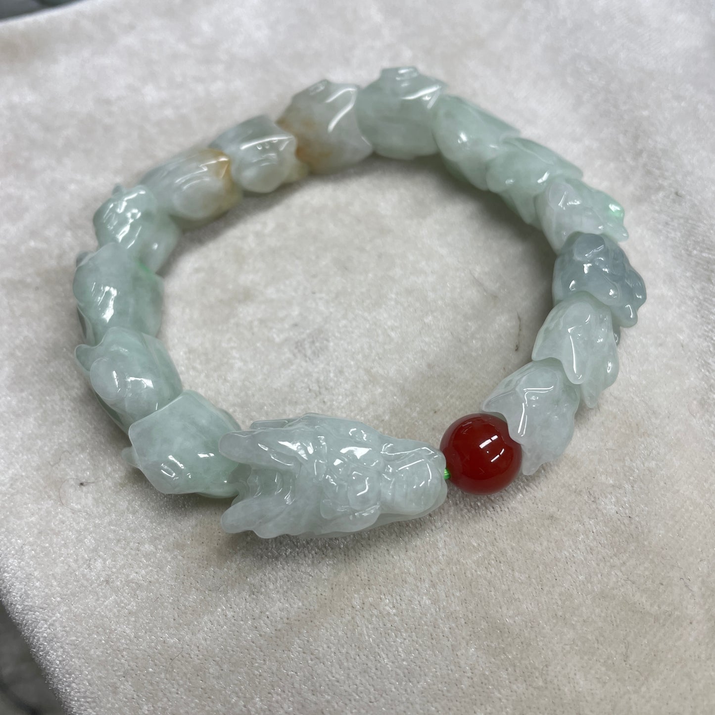 Jadeite bracelet with dragon head
