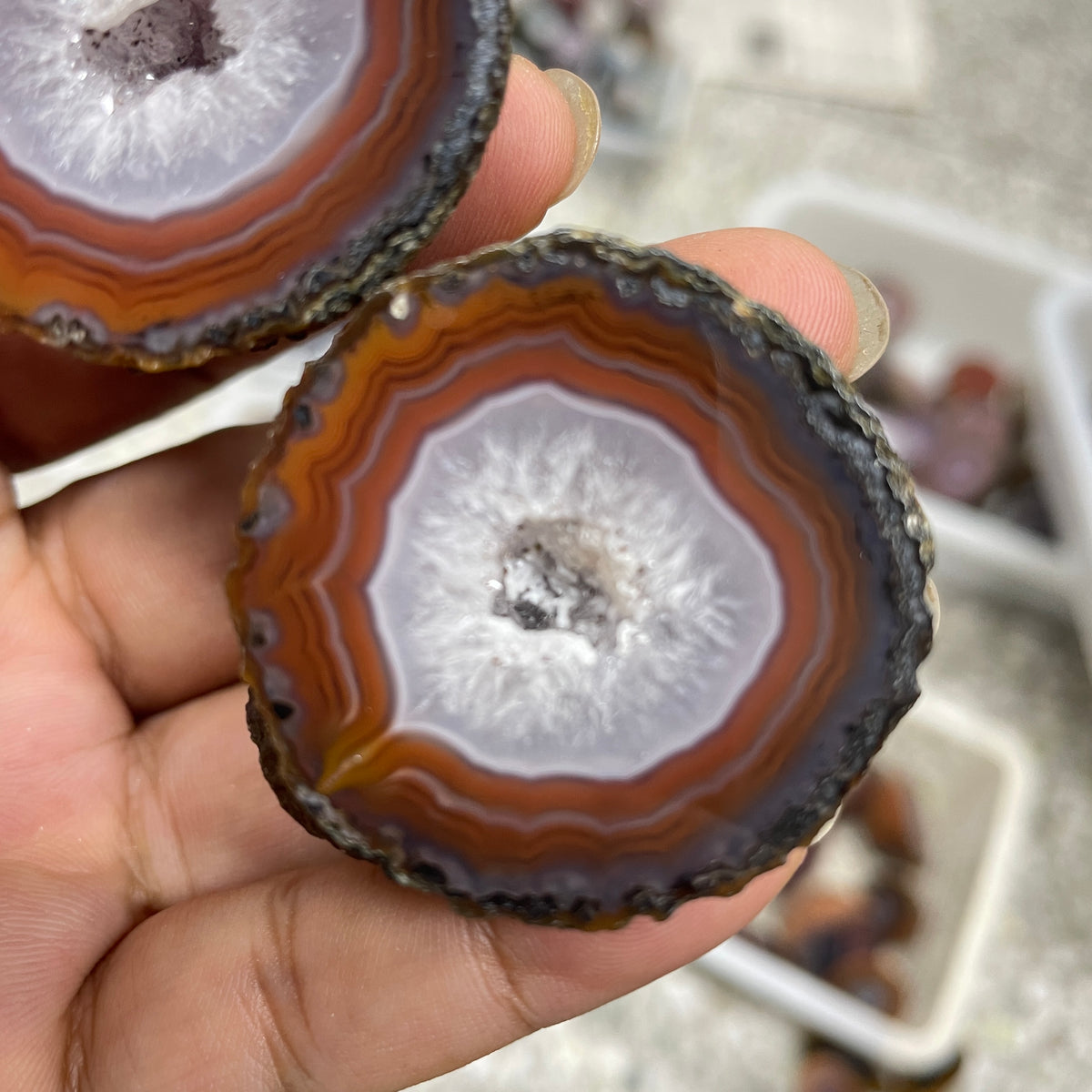 Zhanguo agate stone agate pair