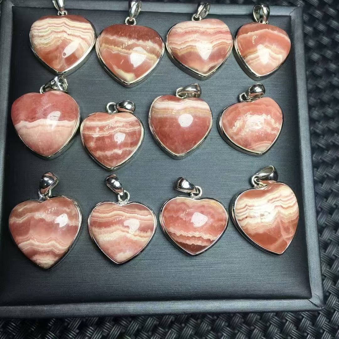 Rhodochrosite heart
