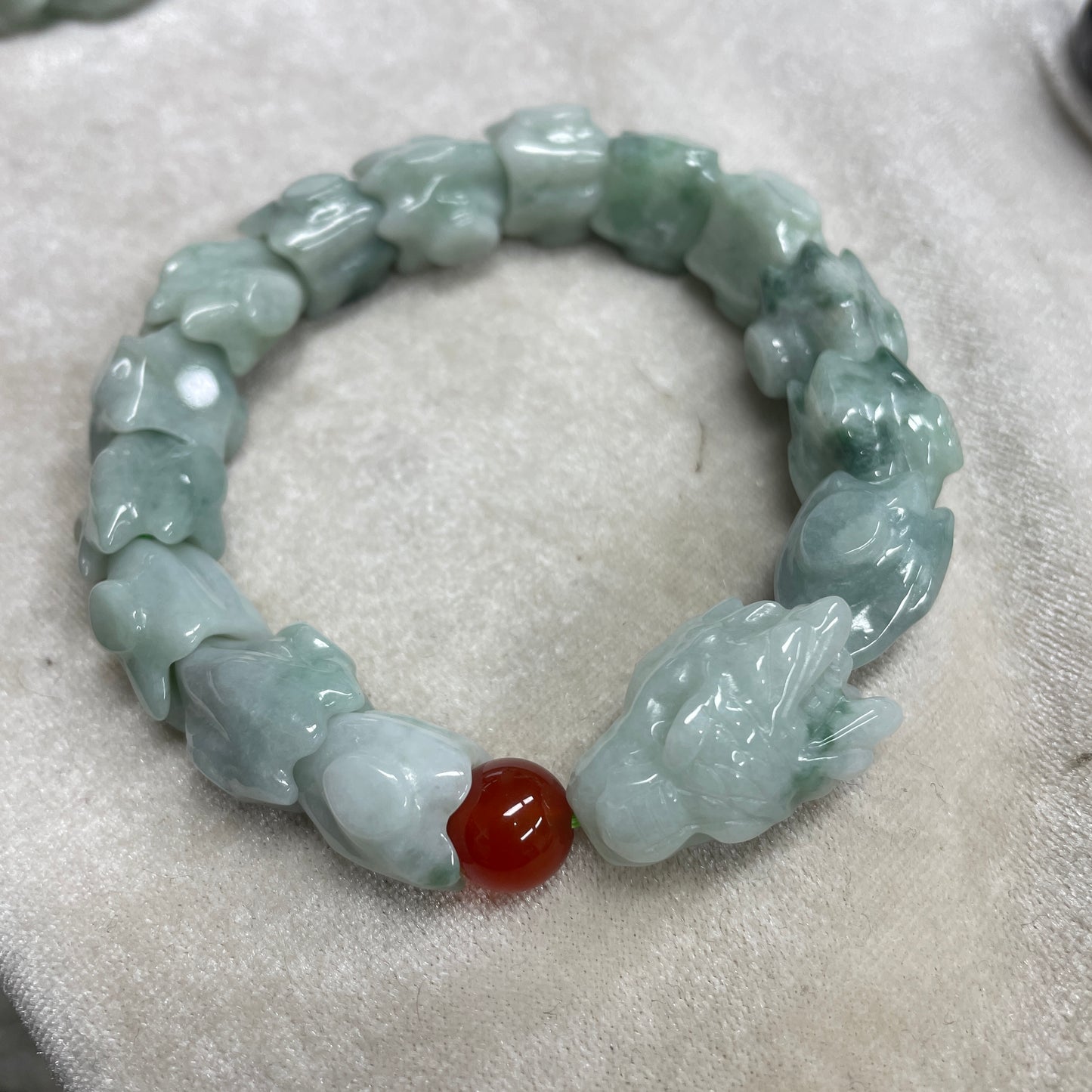 Jadeite bracelet with dragon head