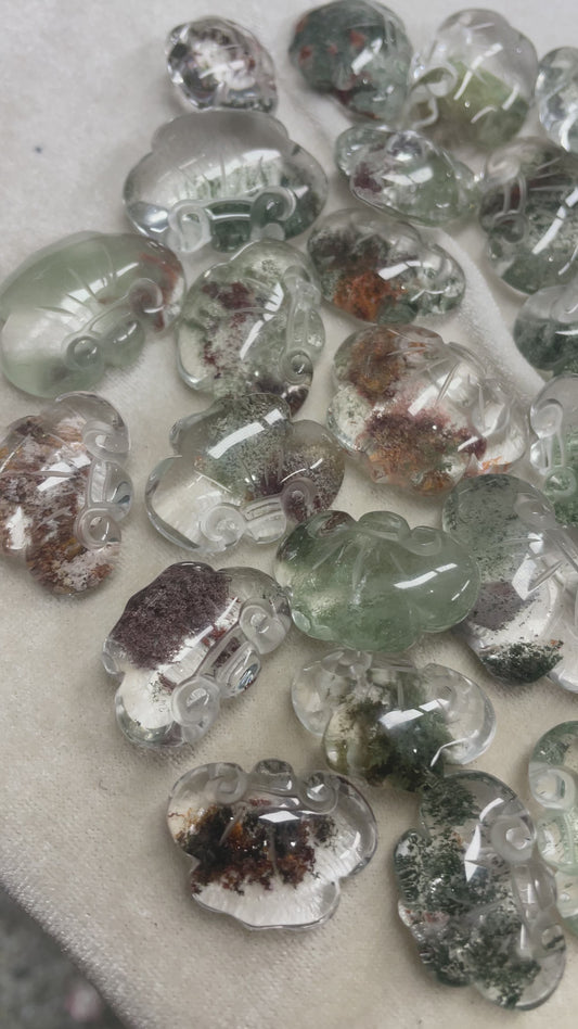 Garden quartz carvings pendant, Chinese style